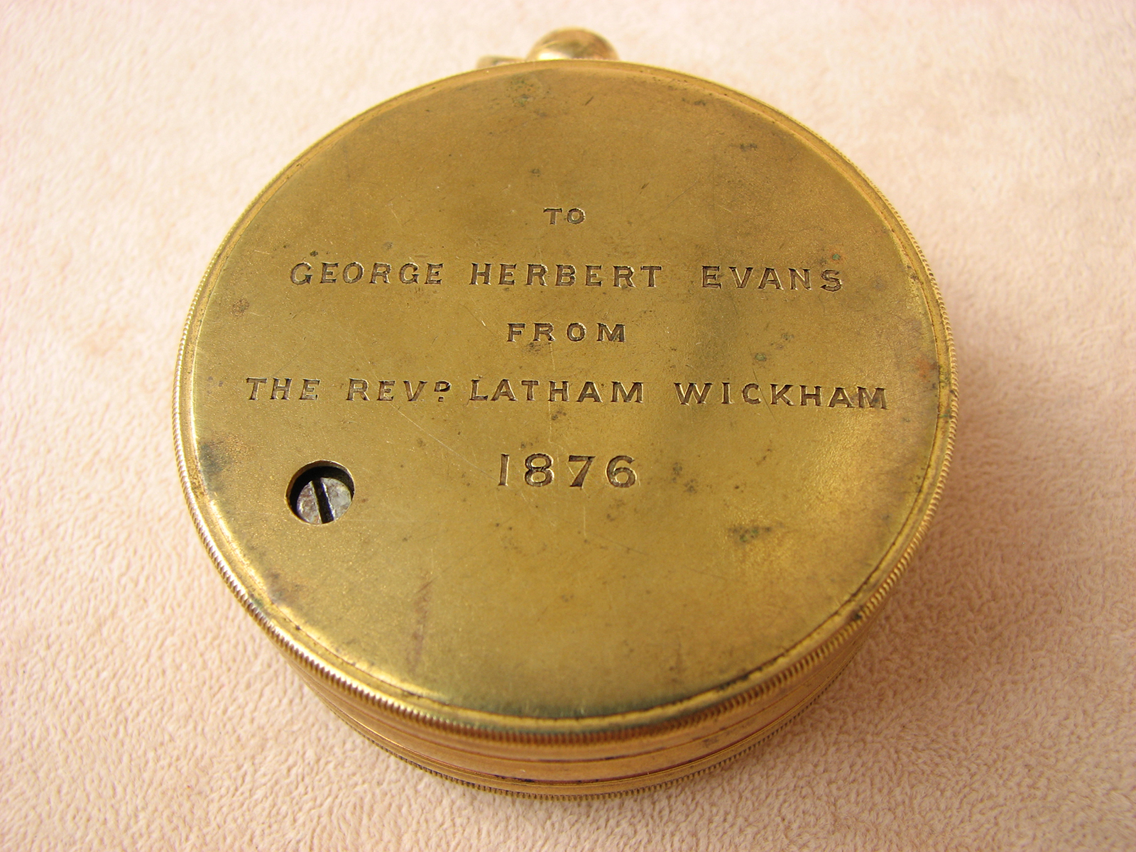 High altitude pocket barometer and altimeter with 1876 inscription